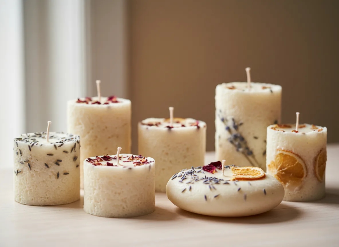 AI-generated illustration of Hand-poured candles